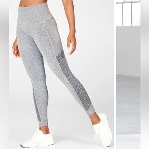 Fabletics Women’s XL Sync High-Waisted Perforated Heather Gray Leggings